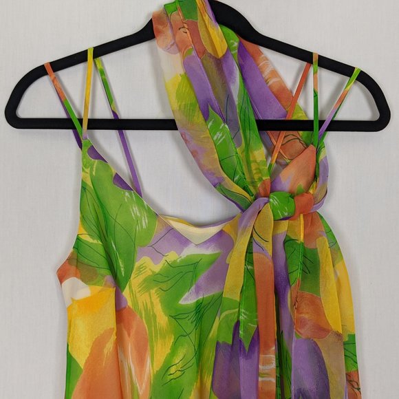 Nina Austin summer colorful maxi dress M - Picture 6 of 10